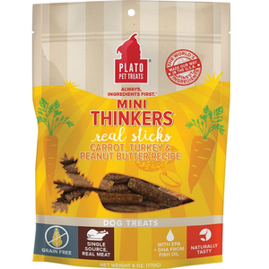 Plato Dog Mini Thinkers Turkey Carrots 6Oz - Pet Totality