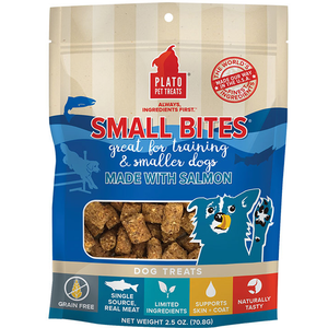 Plato Dog Small Bites  Grain Free Salmon 2.5 Oz. - Pet Totality