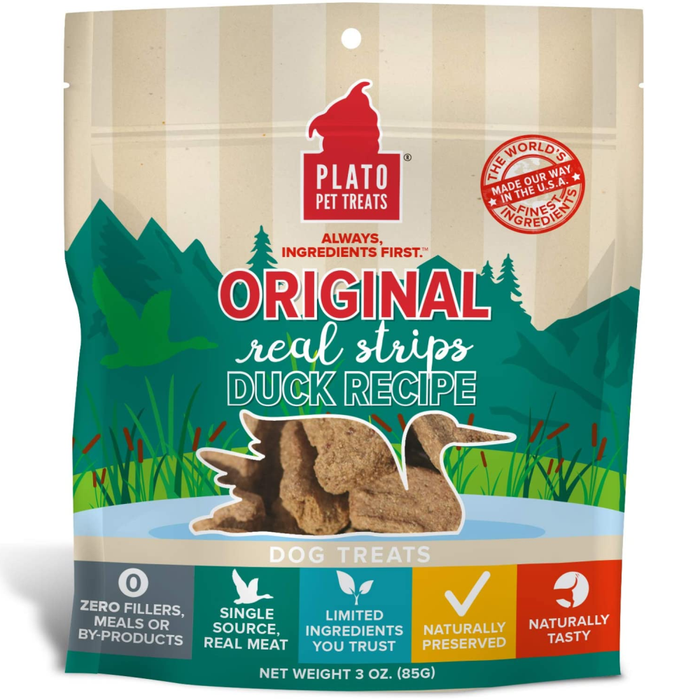 Plato Dog Strips Duck 3Oz