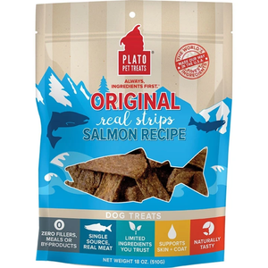 Plato Dog Strips Salmon 18Oz - Pet Totality