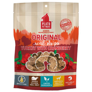 Plato Dog Strp Grain Free Turkey Cranbury 3 Oz. - Pet Totality