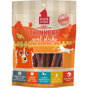 Plato Dog Thinkers Stick Chicken 18Oz - Pet Totality