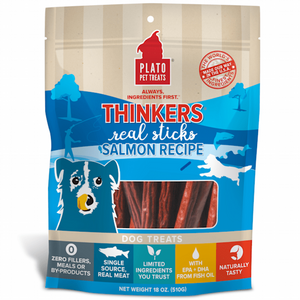 Plato Dog Thinkers Stick Salmon 18Oz - Pet Totality