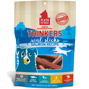 Plato Thinkers Salmon Recipe Dog Treats, 6.5Oz - Pet Totality