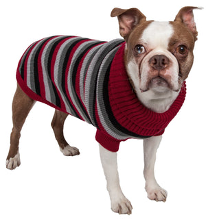 Polo-Casual Lounge Cable Knit Designer Turtle Neck Dog Sweater - Pet Totality