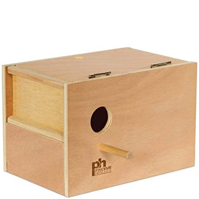 Prevue Pet Products Hardwood Outside Parakeet Nest Box Medium