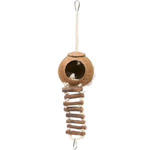 Prevue Pet Products Naturals Coco Hideaway With Ladder Bird Toy - Pet Totality