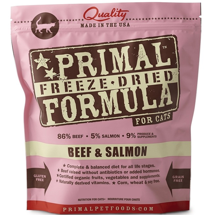 Primal Pet Foods Freeze Dried Cat Food  5.5 Oz.- Beef & Salmon