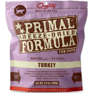 Primal Pet Foods Freeze Dried Cat Food- 5.5 Oz.- Turkey - Pet Totality