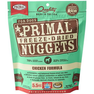 Primal Pet Foods Freeze Dried Dog  Food 5.5 Oz.-Chicken - Pet Totality