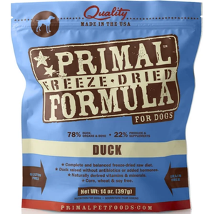 Primal Pet Foods Freeze Dried Dog  Food 5.5 Oz.- Duck - Pet Totality