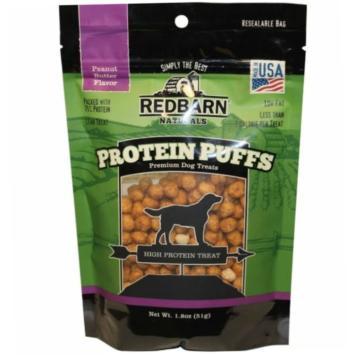Redbarn Protein Puffs Dog Treats Peanut Butter 1.8Oz