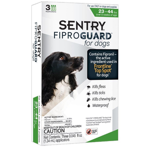 Sentry Fiproguard Dog Flea & Tick Squeeze-On 23-44Lb 3Ct - Pet Totality