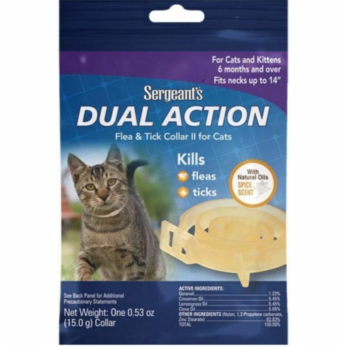 Sergeant'S Dual Action Flea & Tick Collar Ii For Cats 1Ct