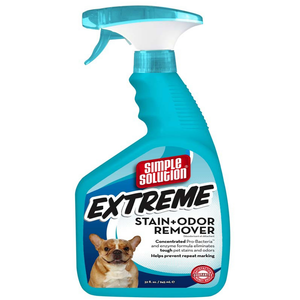 Simple Solution Extreme Pet Stain & Odor Remover/Pro-Bacteria & Enzyme Formula, 32 Oz - Pet Totality