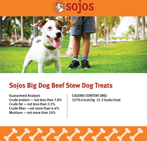 Sojo Dog Big Dog Treat Beef 12 Oz - Pet Totality