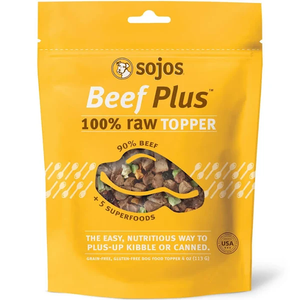 Sojos Dog Freeze-Dried Beef Topper 4Oz - Pet Totality