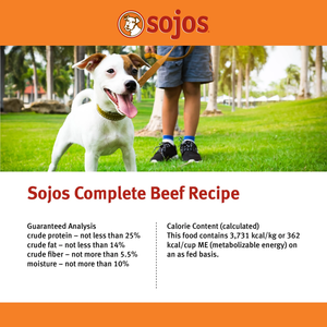 Sojos Dog Freeze-Dried Complete Adult Beef 1.75Lb - Pet Totality