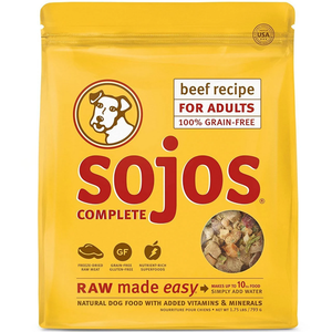 Sojos Dog Freeze-Dried Complete Adult Beef 1.75Lb - Pet Totality