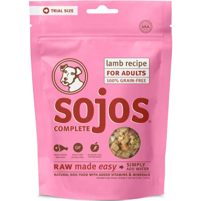 Sojos Dog Freeze-Dried Complete Adult Lamb 4Oz