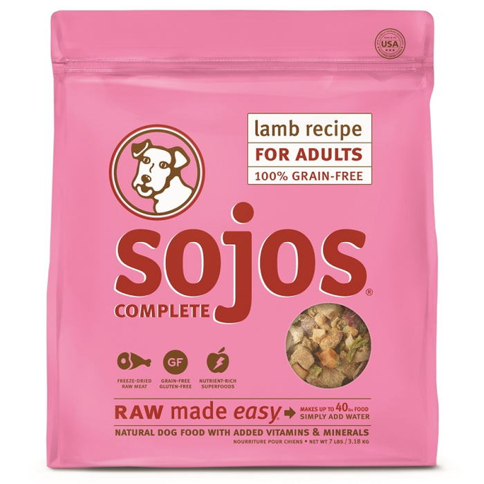 Sojos Dog Freeze-Dried Complete Adult Lamb 7Lb