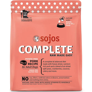 Sojos Dog Freeze-Dried Complete Adult Pork 1.75Lb - Pet Totality