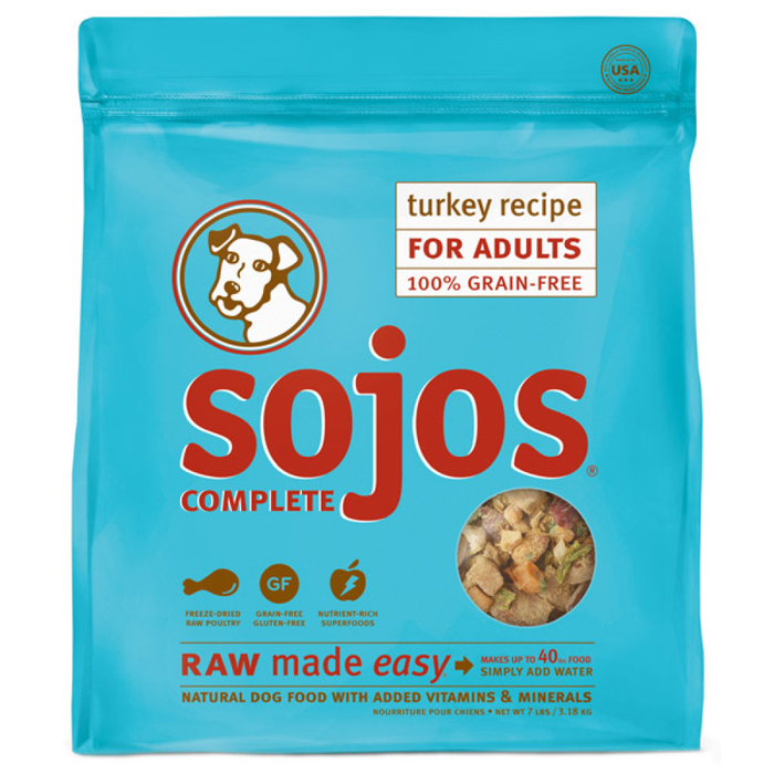 Sojos Dog Freeze-Dried Complete Adult Turkey 7Lb