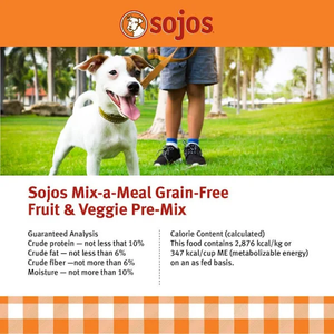Sojos Dog Freeze-Dried Mix-A-Meal Grain Free Fruit & Vegetable 2Lb - Pet Totality