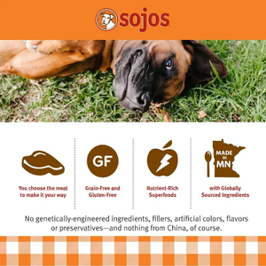 Sojos Dog Freeze-Dried Mix-A-Meal Grain Free Fruit & Vegetable 2Lb - Pet Totality