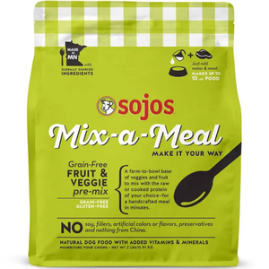 Sojos Dog Freeze-Dried Mix-A-Meal Grain Free Fruit & Vegetable 2Lb - Pet Totality