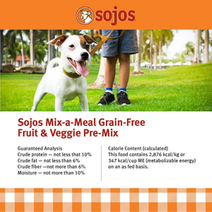 Sojos Dog Freeze-Dried Mix-A-Meal Grain Free Fruit & Vegetable 8Lb - Pet Totality