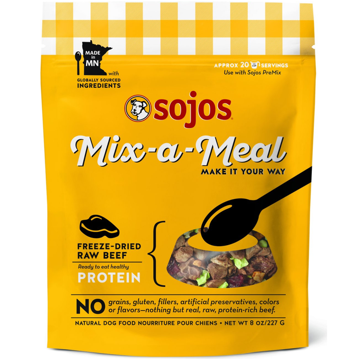 Sojos Dog Freeze-Dried Mix-A-Meal Protein Beef 8Oz