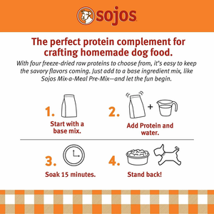 Sojos Dog Freeze-Dried Mix-A-Meal Protein Beef 8Oz - Pet Totality