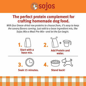 Sojos Dog Freeze-Dried Mix-A-Meal Protein Chicken 8Oz - Pet Totality