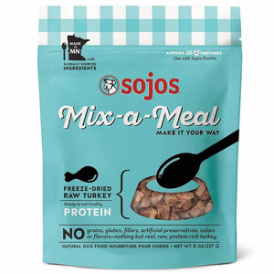 Sojos Dog Freeze-Dried Mix-A-Meal Protein Turkey 8Oz - Pet Totality