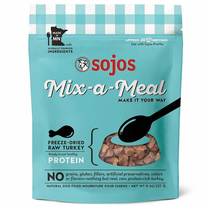 Sojos Dog Freeze-Dried Mix-A-Meal Protein Turkey 8Oz