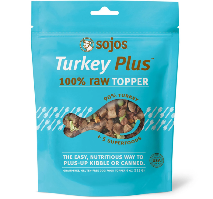 Sojos Dog Freeze-Dried Turkey Topper 4Oz