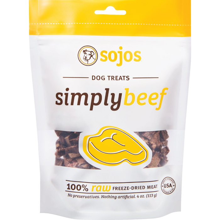 Sojos Dog Simply Beef Treat 4Oz