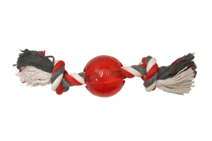 Spot Play Strong Ball With Rope 3.25In - Pet Totality