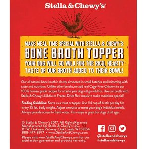 Stella & Chewy'S Dog Broth Topper Chicken 11Oz - Pet Totality