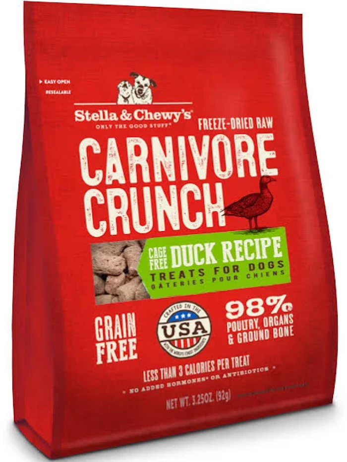 Stella & Chewys Carnivore Crunch - Duck  (3.25 Oz.)