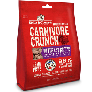 Stella & Chewys Carnivore Crunch -Turkey (3.25 Oz.) - Pet Totality