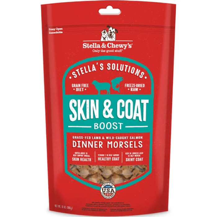 Stella & Chewys Dog Solutions Skin & Coat Boost Lamb & Salmon 13Oz