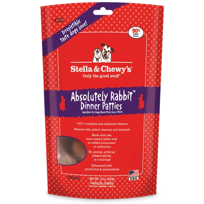 Stella & Chewys Freeze Dried Dog Food-Rabbit 15Oz