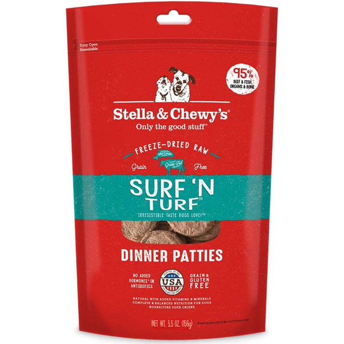 Stella & Chewys Freeze Dried Dog Food-Surf And Turf 5.5Oz