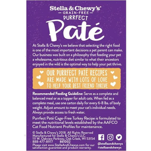 Stella & Chewys Purrfect Cat Pate Turkey 5.5Oz - Pet Totality