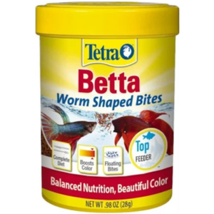 Tetra Betta Worm Shaped Bites .98Oz - Pet Totality