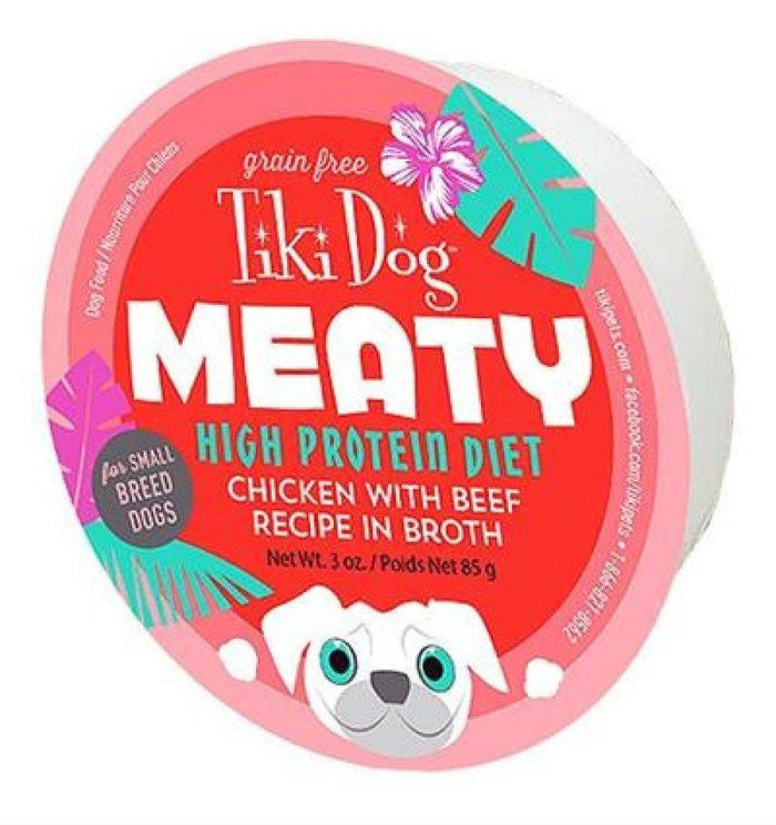 Tiki Pets Dog Mighty Chicken Beef 3 Oz.(Case Of: 8)