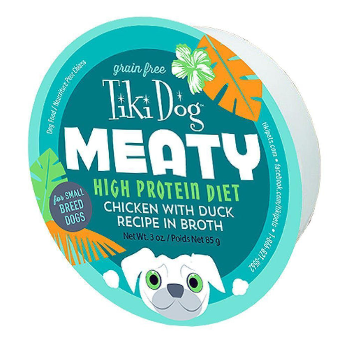 Tiki Pets Dog Mighty Chicken Duck 3 Oz.(Case Of: 8)