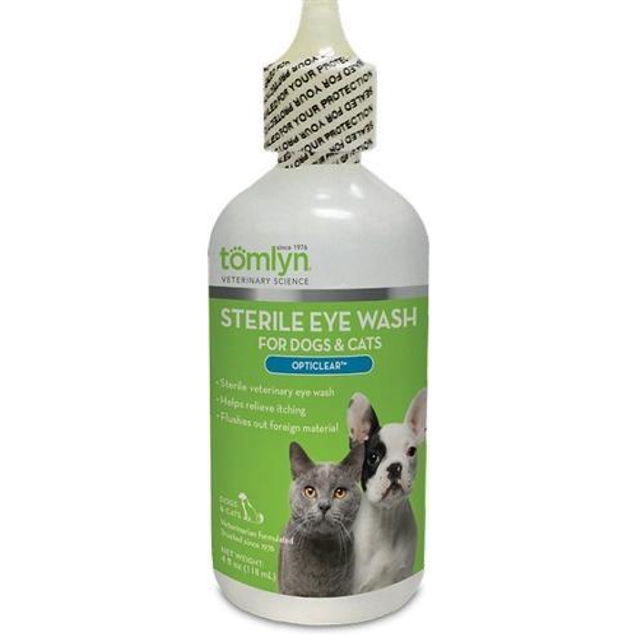 Tomlyn Opticlear Sterile Eye Wash For Dogs & Cats 4Oz